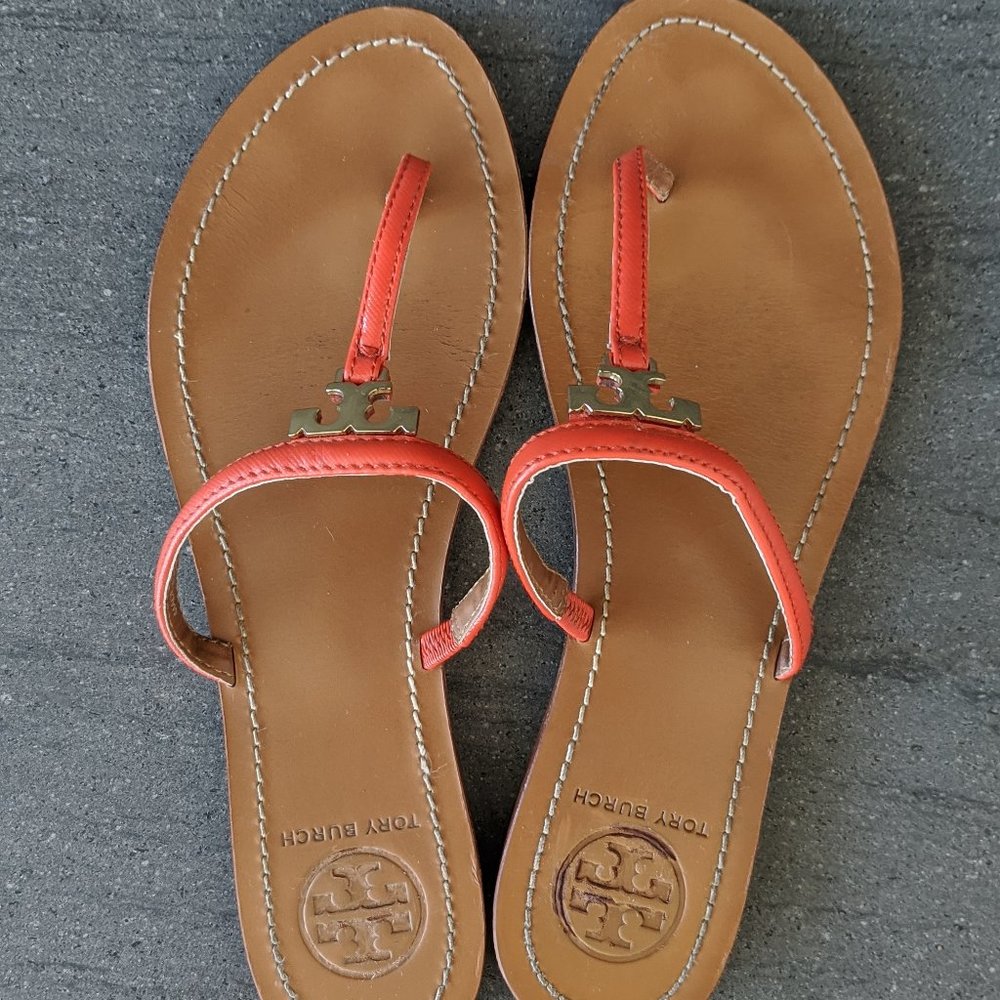 Tory Burch Orange Sandals